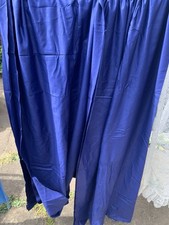 6 Metres Deep Blue Polished Cotton Satin Fabric Dressmaking X120cm Wide (B94