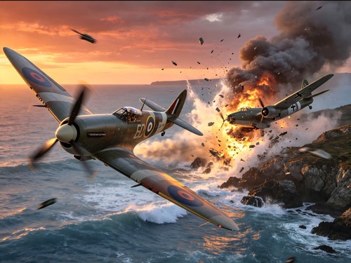 Dornier do17 hit spitfire - dornier,