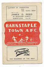 1950 Friendly Guarantee Match - BARNSTAPLE TOWN v. BRIDGEND TOWN