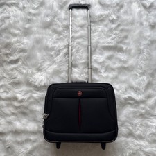 Wenger Swiss Gear Soft Shell Suitcase Medium 2-Wheel Trolley Black Carry on Case