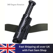 360' Rotation Retractable Baton Case Holster Black Holder Telescopic Holster New