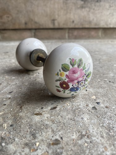 Vintage porcelain door - door, knob