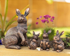 Rabbit Family Garden Ornament