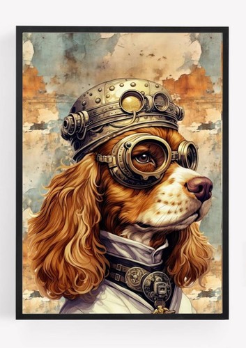 Steampunk springer spaniel - steampunk,