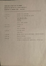 Official Manchester United FC Itinerary V Leeds United 1992 Away League Cup