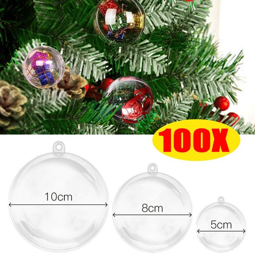 100x christmas clear plastic - 100x,