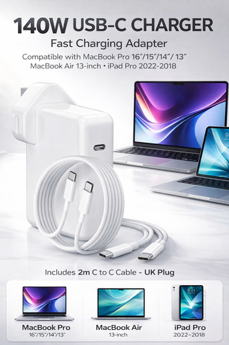 140w usb charger for macbook - 140w,