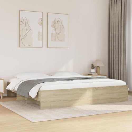 Bed frame sonoma oak - bed,