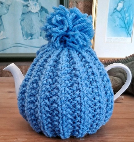 Hand knitted ribbed thermal - knitted,