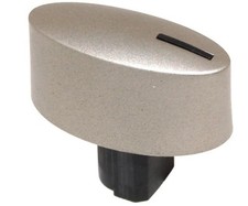 Silver oval knob - oval, control