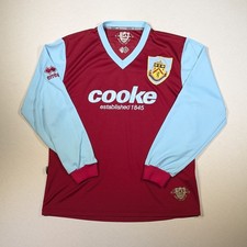 Authentic 2009/10 Burnley Home Shirt Long Sleeve Errea - Men's Small S