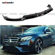 FOR MERCEDES E CLASS W213 A238 C238 BBS F1 LOOK FRONT SPLITTER LIP GLOSS BLACK