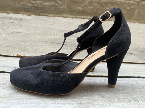 Clarks dalia tulip - black, suede