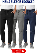 Fleece Joggers For Men Jogging Tracksuit Bottoms  Fleece Close Hem Trousers