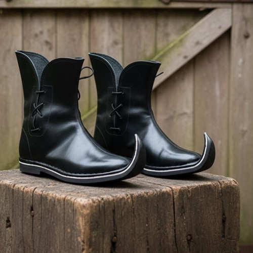 Medieval tulip boots low - medieval,