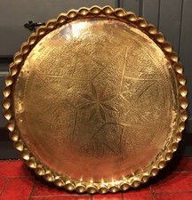 Large 60cm Brass Hand Hammered