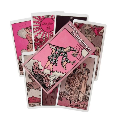 Pink rider tarot cards - pink,