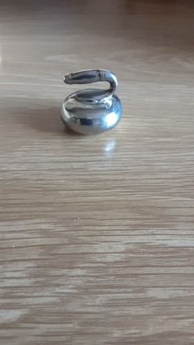 Solid metal minature curling - metal,