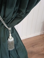 2 x pairs of Faux velvet, thermal interlined eyelet curtains, 84" drop plus ties