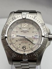 Breitling Superocean 44mm Steelfish Ivory Dial Steel Automatic Watch A17390 BOX