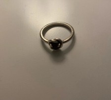 Silver Pandora Flower red ring