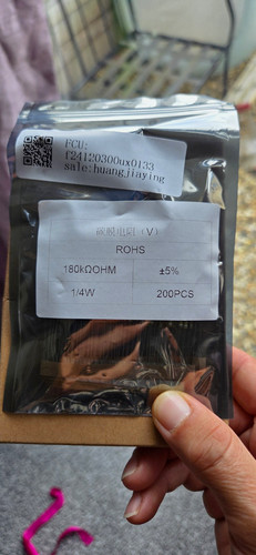 200x 180k ohm resistors - 200x, 1/4w
