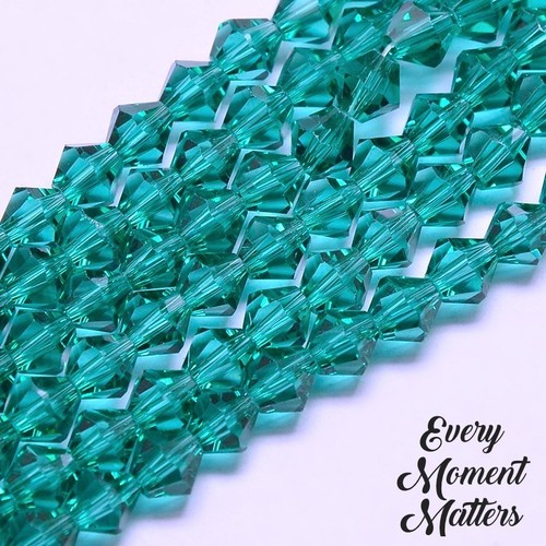 100 crystal glass bicones - glass,