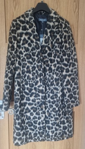 Faux fur leopard print - , coat