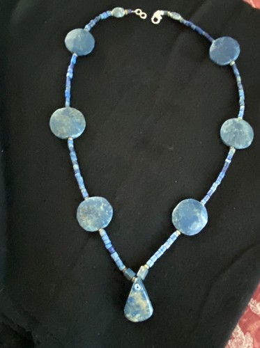 Vintage lapis lazuli necklace - ,