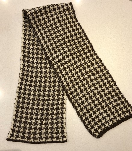 Chunky wool dogtooth - chunky, scarf