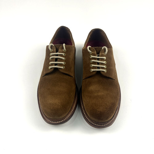 Grenson brown suede oxford - brown,