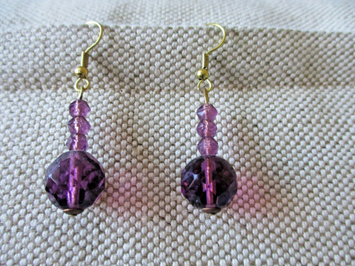 Hand made purple - , bead