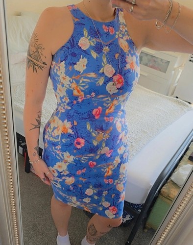 Zara woman blue floral - zara,