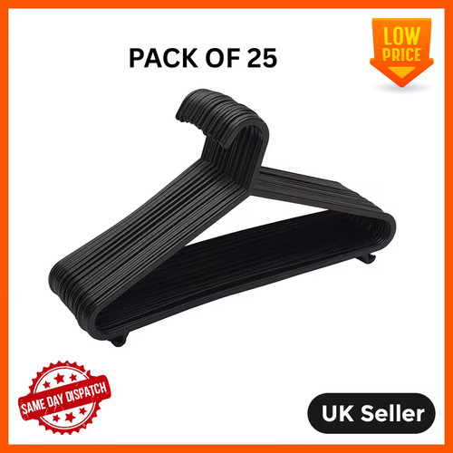 Black coat hangers strong - hangers,