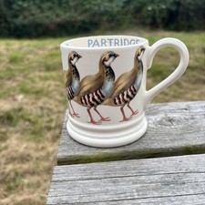 Emma Bridgewater Red Legged Partridge Half Pint Mug Game Birds Brand New Unused
