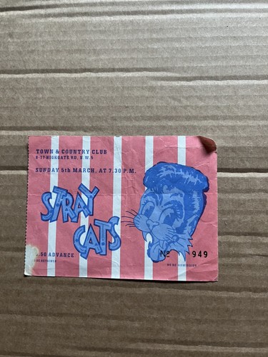 The stray cats concert ticket - stray,