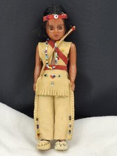Vintage Costume Doll Indian Native American with Arrow Empire Made in England 7"