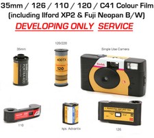 C41 Colour Film – Develop Only (35mm / 120 / 110 / 126)