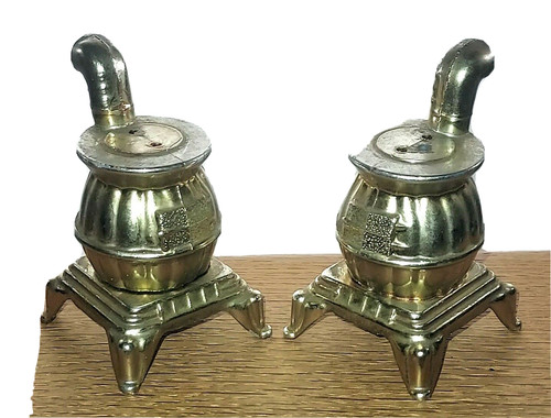 Vintage metal pot belly stoves - metal,