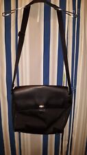 Mont Blanc Leather Laptop Bag / Soft Briefcase / Carry-on Bag in Black
