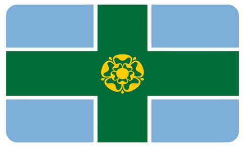 Derbyshire emblem flag - x,