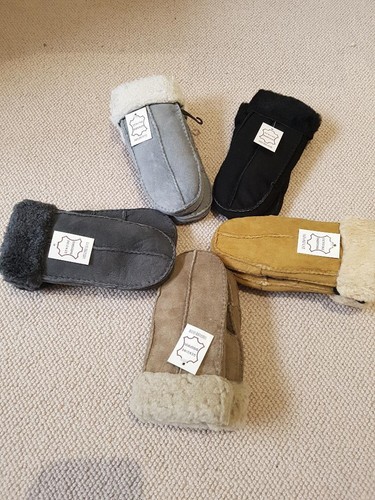 Ladies sheepskin mittens split - ladies,