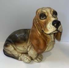 Vintage Beagle Dog Chalkware Plaster Sculpture Statue Figure 12.5” Life Size