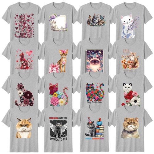 Floral cat shirt - floral, exotic