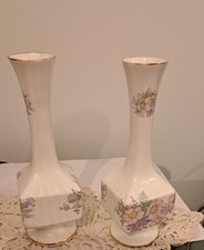 2 x Royal Tara Bone China Vase