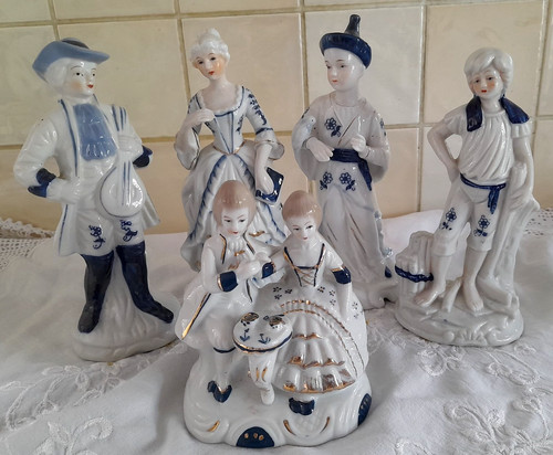 Vintage blue white - vintage,