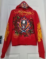 RARE Designer Vintage Ed Hardy Christian Audigier Zip-up Hoodie RRP £200