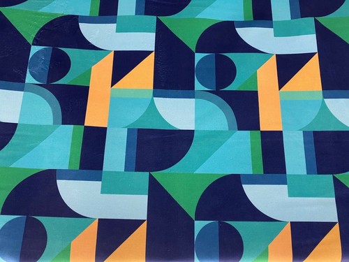 Cubism teal aqua - /aqua, blue