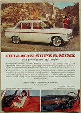 HILLMAN Super Minx Car Sales Specification Leaflet 1966 Ref 1194/H