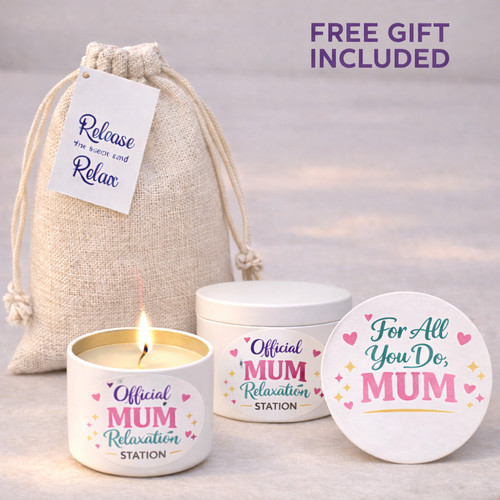 Mum candle and coaster - candle,